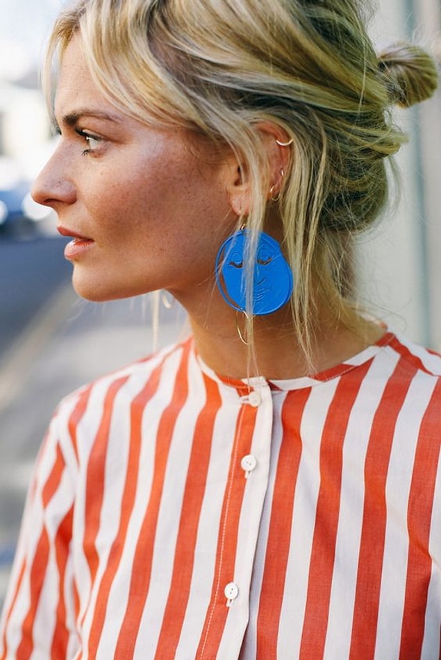 And now is the time for oversized earrings.