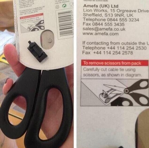 8. Don't buy scissors if you don't have scissors.
