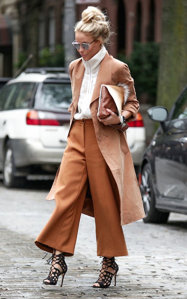 6. Будьте предельно осторожны, сочетая кюлоты с пальто.