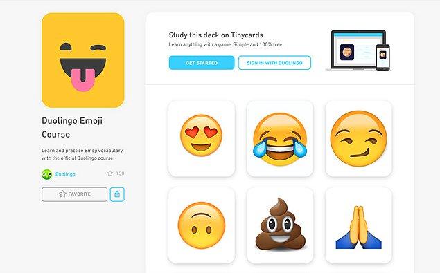 10. Dil öğrenme portalı Duolingo, Emoji dili üzerine bir kurs açtı.