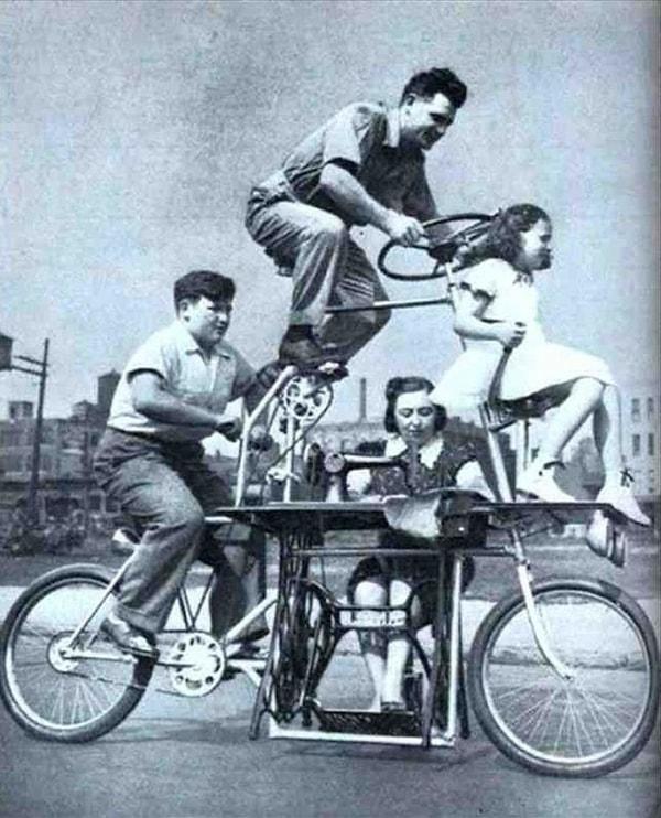 5. Dikiş makineli aile bisikleti!