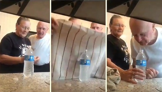 Klasik Pet Şişe Şakasını Eşine Yapan Yaşlı Kadın