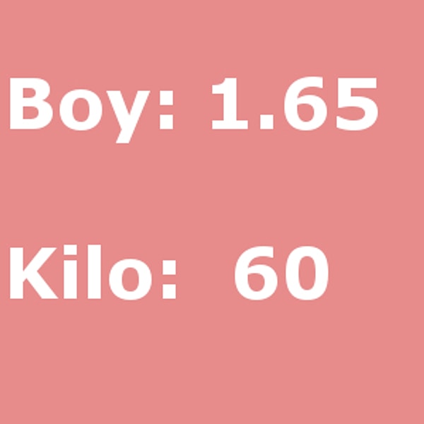Boy 1.65 Kilo: 60