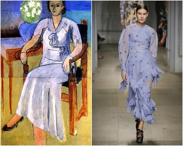 2. "Женщина в белом платье", Анри Матисс. Образ из коллекции Erdem