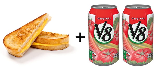 10. Сэндвичи с сыром и овощной сок