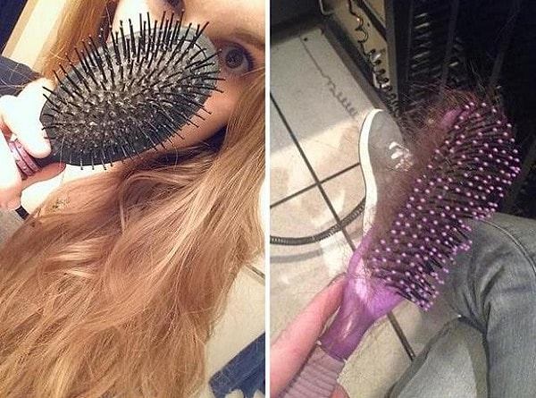 4. Всего лишь расчесала волосы