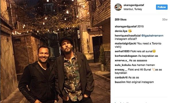 Bu Nordik yakışıklısı beyefendi 2015 yılında İstanbul'a teşrif etmiş ve İstanbul sokaklarında Ali Sunal'la çekildiği bir fotoğrafı da Instagram hesabında paylamış.