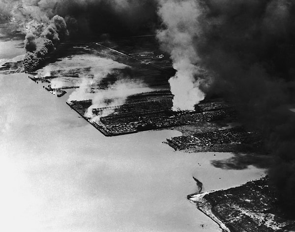 Everyone standing nearby, including almost the entire Texas City Volunteer Fire Department, was killed instantly.