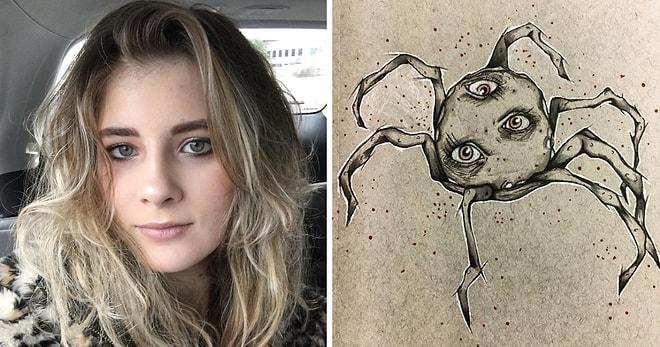 17 Yaşında Şizofreni Teşhisi Konan Genç Kadının İç Dünyasını Yansıtmak İçin Çizdiği Resimler