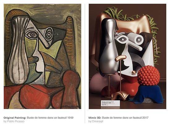 Digital Artist, Omar Aqil, Converts Picasso Paintings Into Marvelous Modern Sculptures