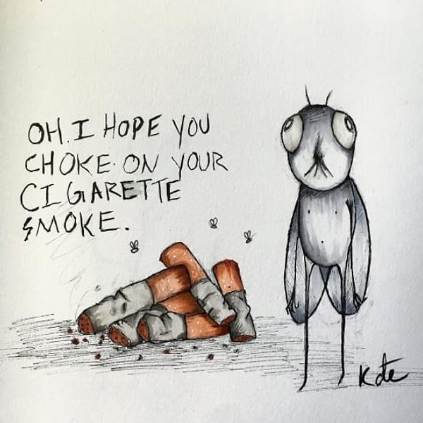 4. "Мир часто кажется холодным и далеким, как будто я смотрю на всех через окно, - рассказывает Кейт о своих рисунках. – Иногда реальность кажется ненастоящей, и я чувствую себя опустошенной".