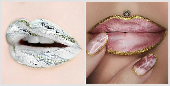 Новый тренд Instagram – мраморные губы