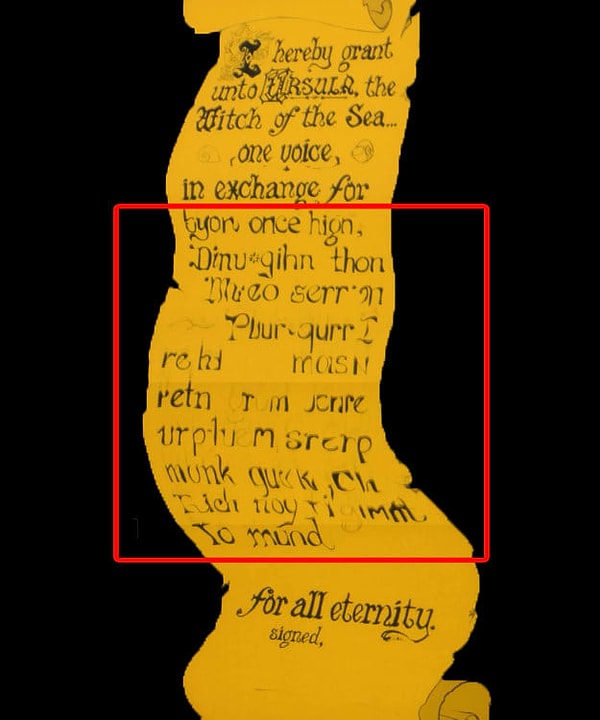 5. Кстати, что там вообще подписывала Ариэль? Контракт совершенно невозможно прочесть!