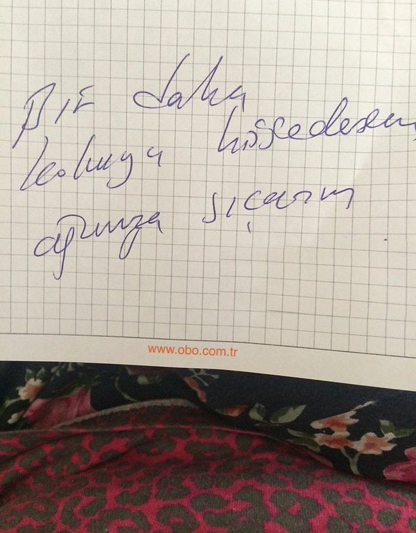 Mesaj alınmıştır