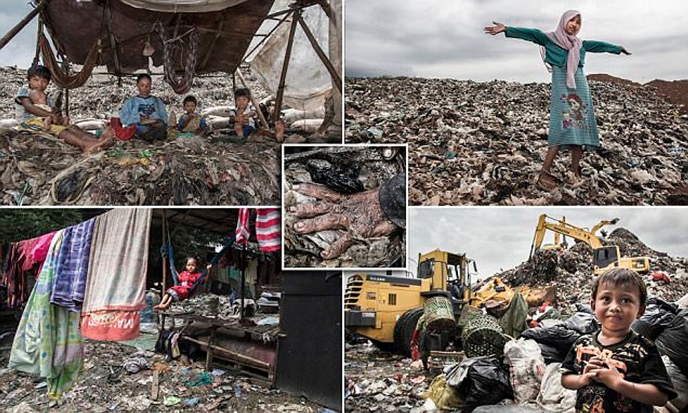 Шокирующие фотографии огромной мусорной свалки в Индонезии, на которой живет 3000 семей