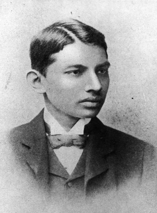 5. Mahatma Gandhi In 1887 As A Law Student