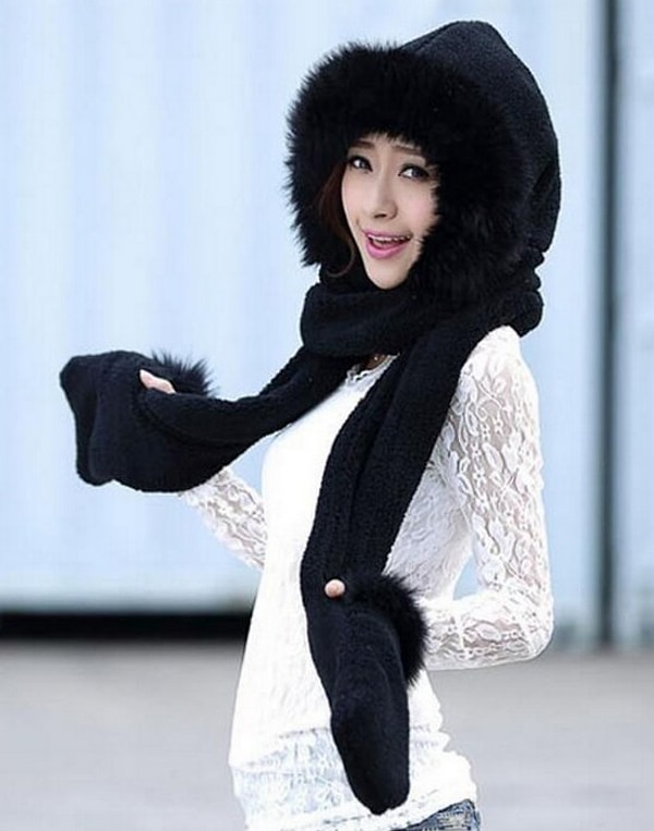 1. Шарф-перчатки