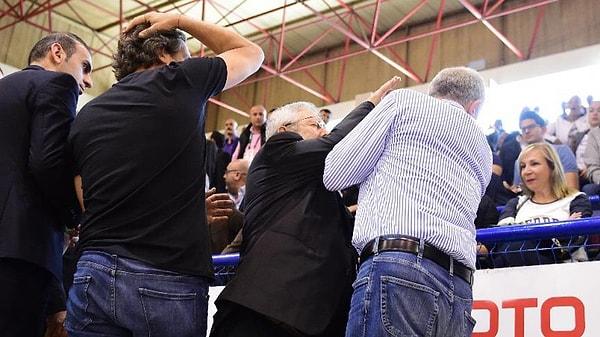 Fenerbahçe başkanı Aziz Yıldırım olaylar sırasında Yakın Doğu Üniversitesi Başkanı Işık Eyigüngör'ü tokatladı.