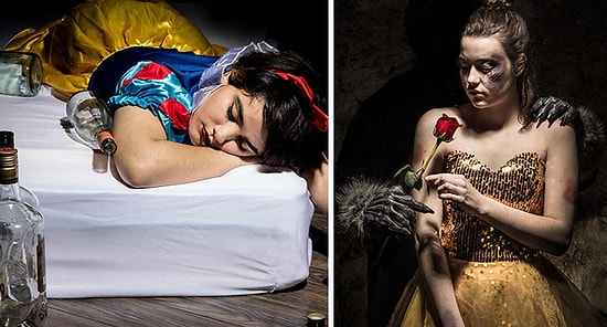 9 шокирующих фото: если бы принцессам Диснея пришлось сталкиваться с проблемами в реальной жизни