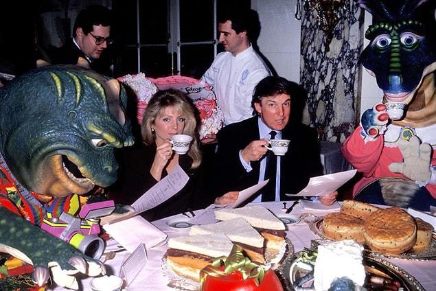 3. When Trump sat down for tea and abnormally large crumpets with The Dinosaurs in 1992.