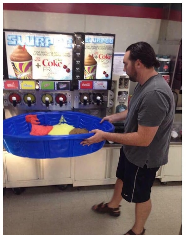 10. Скажите людям, что они могут приходить со своей тарой, и они принесут тазики...