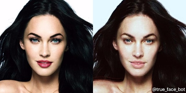 1. С помощью нового Telegram-бота True face теперь можно смывать макияж с накрашенных на фото девушек и красить ненакрашенных!