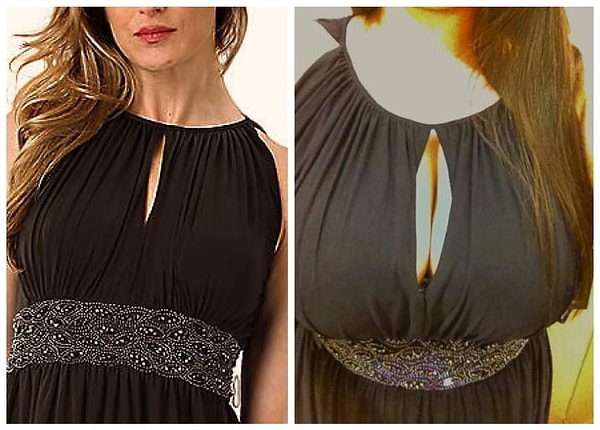 6. Платье, которое смотрится скромно на других девушках, и превращается в вызывающее, когда его надеваете вы