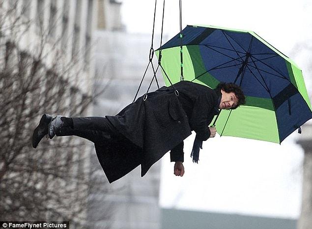 An umbrella will slow a big fall.