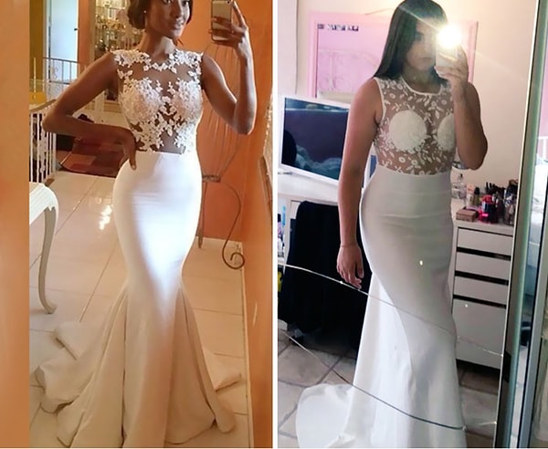 7. "Окей, меня предупреждали не покупать платье для выпускного онлайн, но я это сделала. О БОЖЕ"