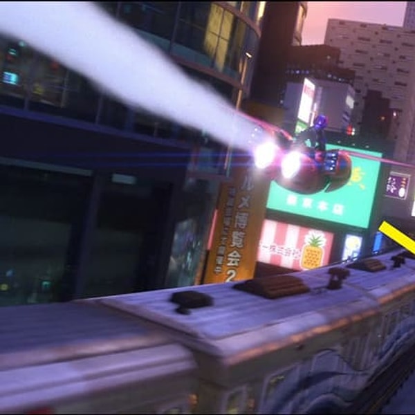 8. В "Городе героев", когда Хиро и Беймакс совершают свой первый полет, они пролетают над статуей Олафа