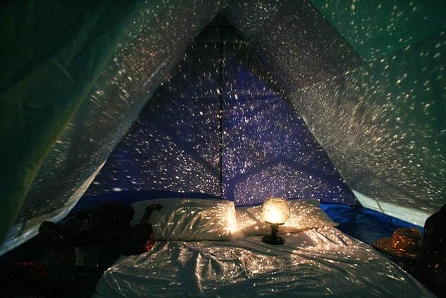 8. Now you can sleep under the stars!