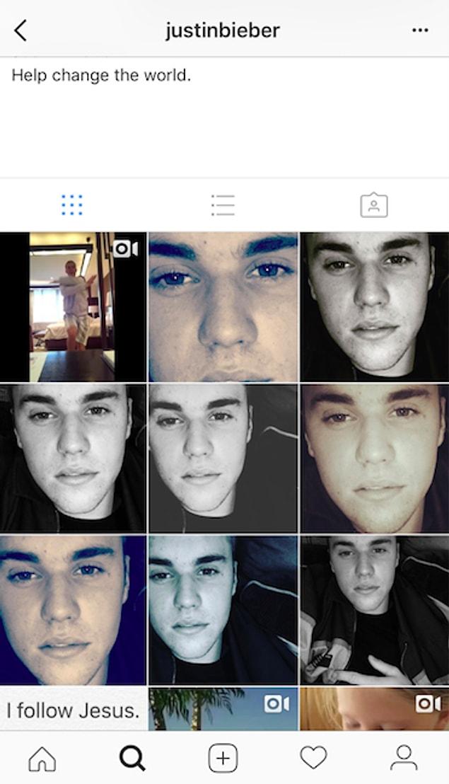 His instagram feed looked like this: