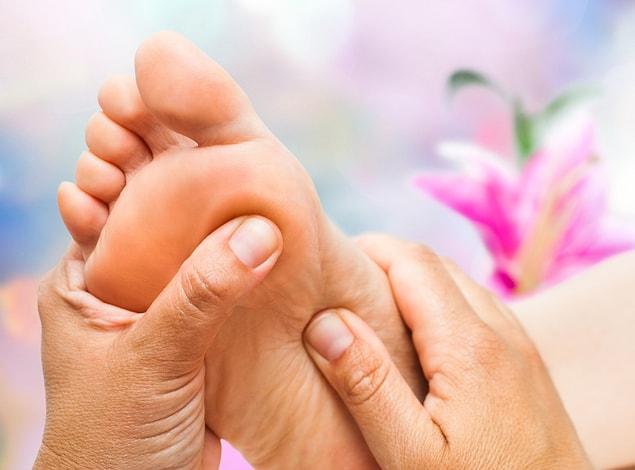 Familiarize yourself with the basic foot reflexology chart.
