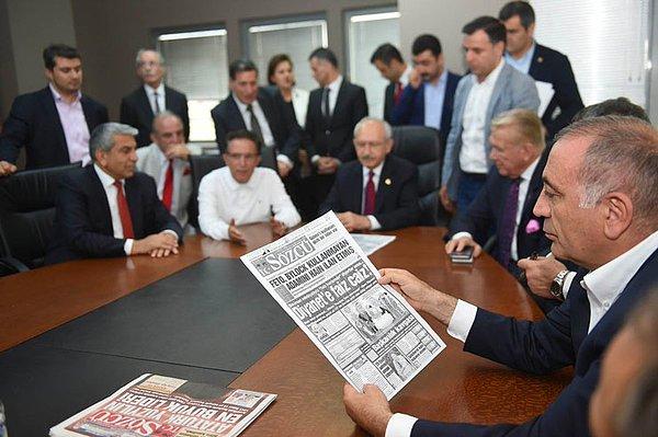 CHP Genel Başkanı Kemal Kılıçdaroğlu, Sözcü gazetesini ziyaret etti.