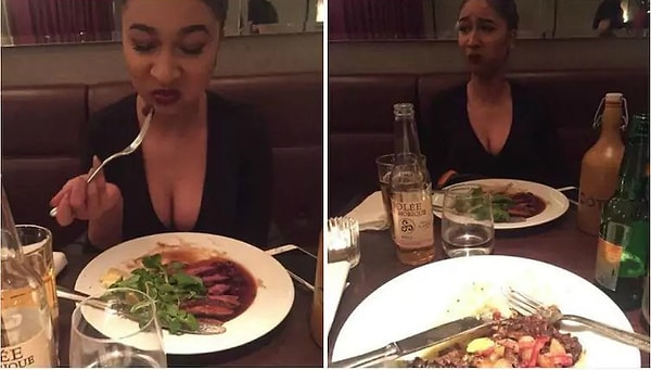 7. Когда на День святого Валентина тебя отвозят в дорогой ресторан, а ты недовольна едой. 😆