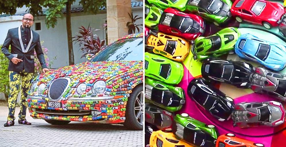 This Businessman Decorated His Jaguar With 4,600 Toy Cars!