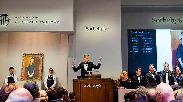 Sotheby'nin Modern Sanat Gecesi etkinliğinde toplam 50 esere 319.2 milyon dolar para harcandı.