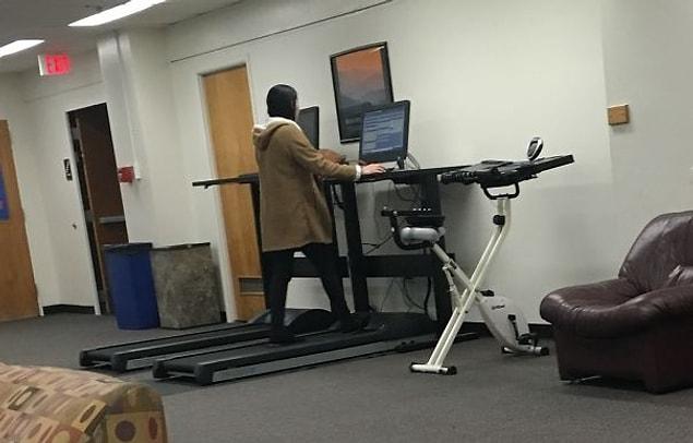 26. Basement floor of this campus library has a treadmill with a computer, so you can exercise and study at the same time.