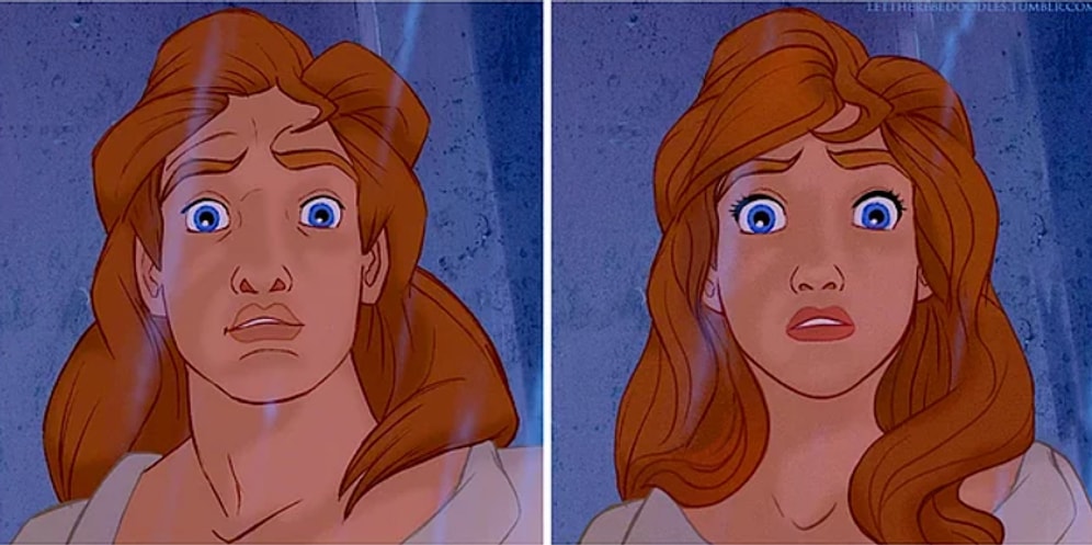 Парень меняет героев мультфильмов Disney полами, и все в восторге!