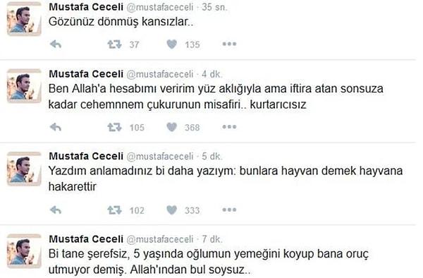 1. Hatırlarsınız Mustafa Ceceli geçtiğimiz yıl trollerin #MustafaCeceliOruçTut etiketine epey sinirlenmişti.