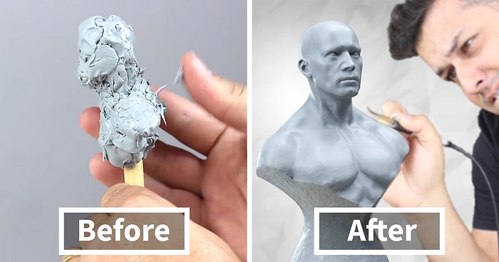 Timelapse Görüntülerle 22 Saatte Balmumundan Mini Heykel Yapan Adamın Enfes Çalışması