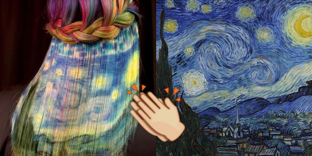 Ünlü Ressamların Klasik Eserlerini Boyadığı Saçlarda Yeniden Canlandıran Renk Ustası