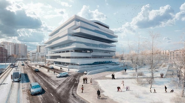 6. Заха Хадид является автором проекта бизнес-центра "Dominion Town" в Москве (район Дубровка).