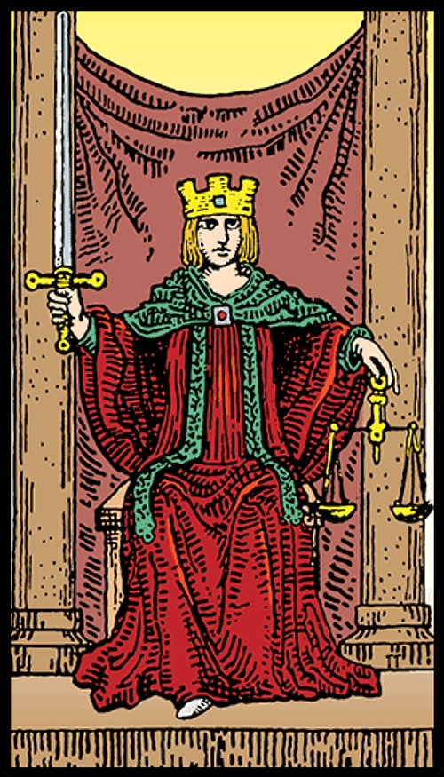 Terazi Burcunun Tarot Kartı "Adalet"