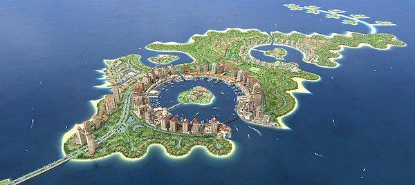 8. Diğer körfez ülkelerinde olduğu gibi Katar'ın da yapay ada projesi var.