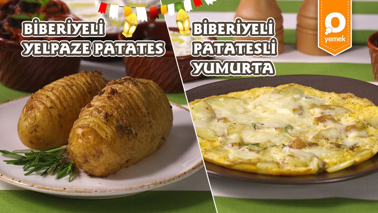 İftar ve Sahuru Düşünmeye Son Biberiyeli Yelpaze Patates ve Biberiyeli Patatesli Omlet Nasıl Yapılır 2