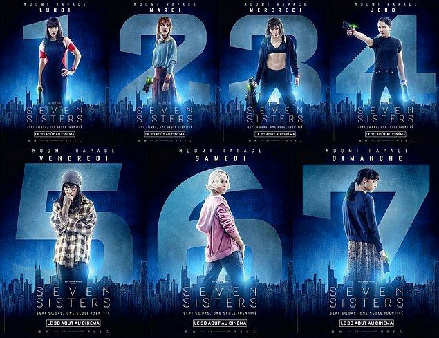 4. Noomi Rapace'in 7 farklı karakteri canlandırdığı bilim kurgu filmi "Seven Sisters"ın 7 karakter posteri yayınlandı.