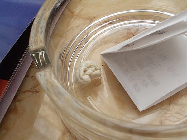 4. Некоторые личности даже используют тарелки и подносы в качестве мусорки для жвачки... Фу, какая гадость!