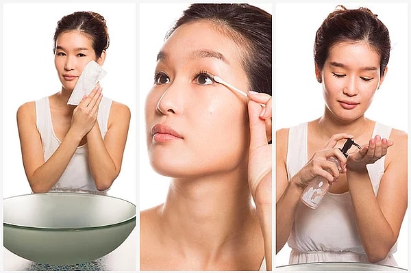 1. шаг: двойное очищение