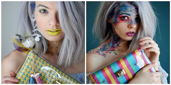 11 идей необычного макияжа в стиле яркой сумки